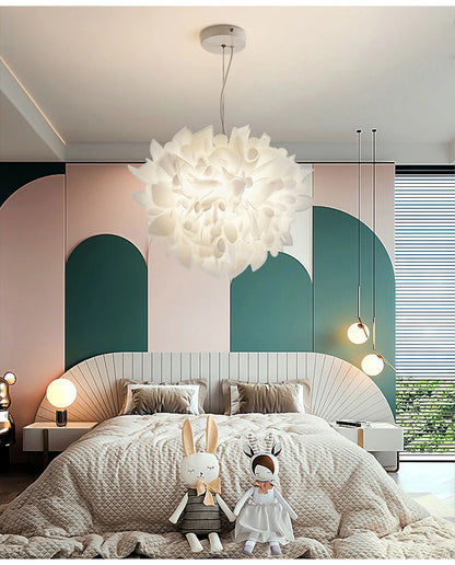 Exquisite Leaves Dimmable LED Ceiling Lights White Remote Control