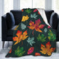 Fall Pumpkin Autumn Blanket Leaves Soft Throw