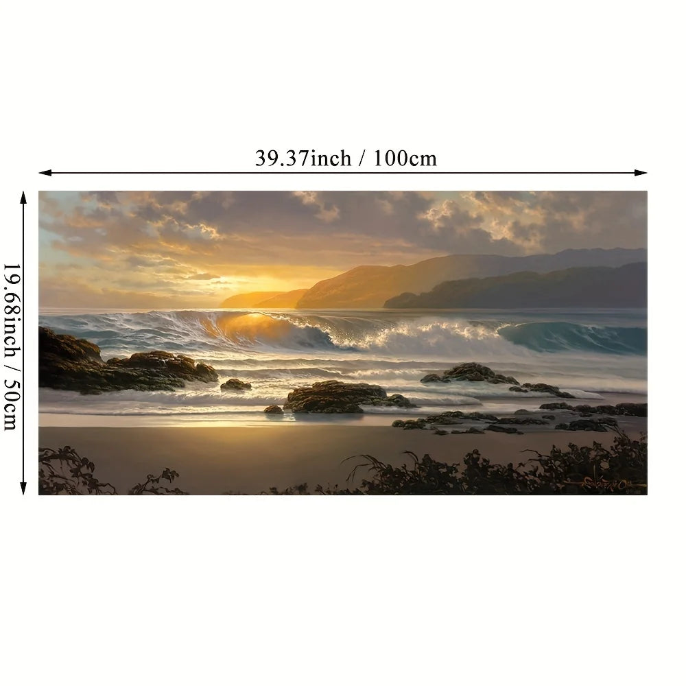 Beach Sunset Wall  Large Landscape Canvas Painting