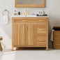 36in Wood Bathroom Vanity with Sink 3 Drawer Storage Adjustable Shelf Natural, Customized,  6 different colors