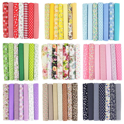 7PCS 50 x 50cm Squares Cotton Craft Fabric