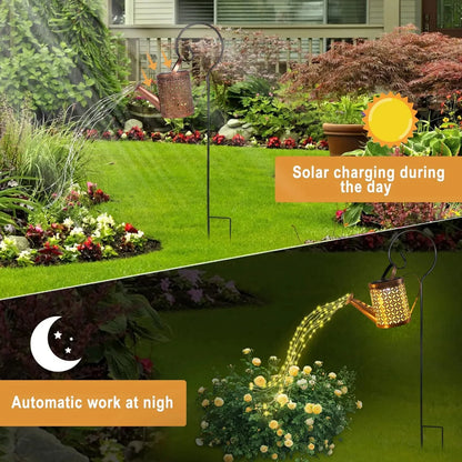 1pc Solar Watering Can with Lights Outdoor Solar Garden Lights