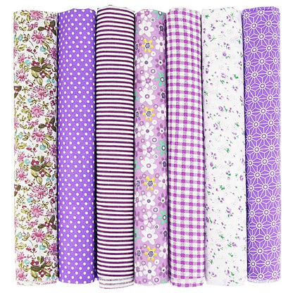 7PCS 50 x 50cm Squares Cotton Craft Fabric