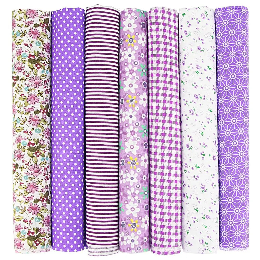 7PCS 50 x 50cm Squares Cotton Craft Fabric