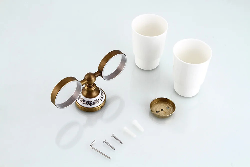 Porcelain Base Bathroom Hardware Set