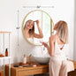 JHK 30 Inch Large Gold Round Vanity Framed Mirror for Wall