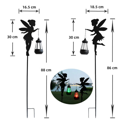 Solar Lights Outdoor Solar Watering Can Light  Waterproof Metal Hanging Lantern Fairy Garden Decor Outside