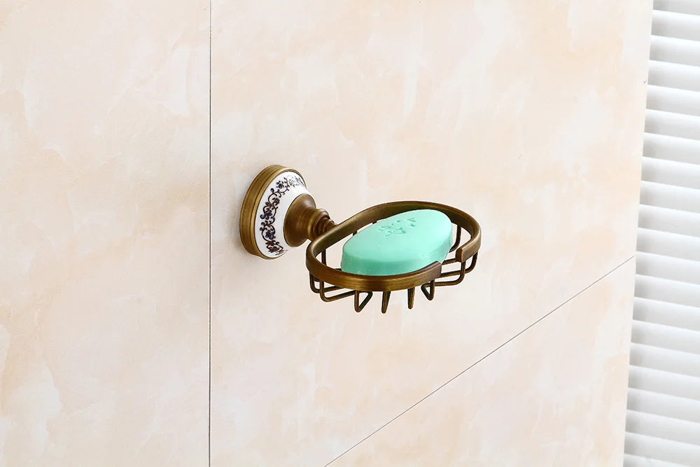 Porcelain Base Bathroom Hardware Set