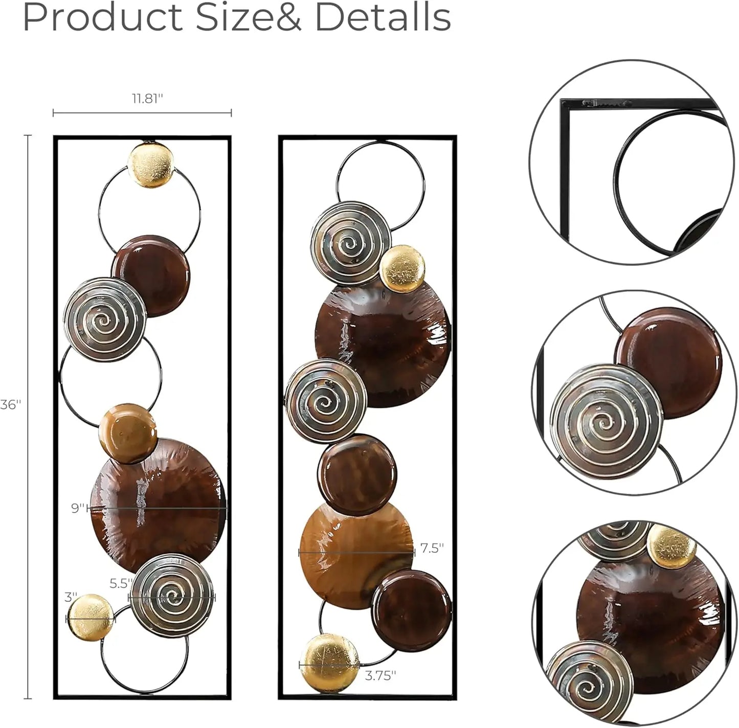 2 Pieces Abstract Wall Décor