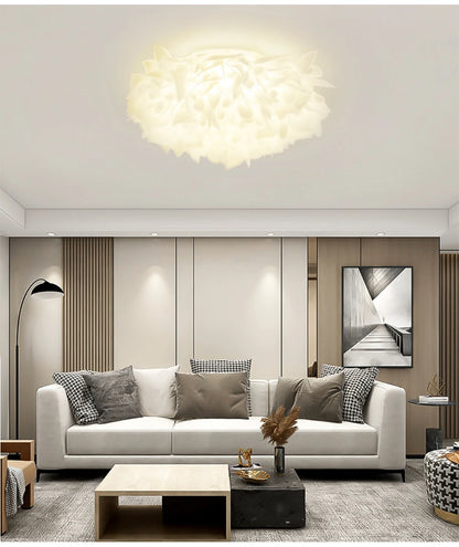 Exquisite Leaves Dimmable LED Ceiling Lights White Remote Control