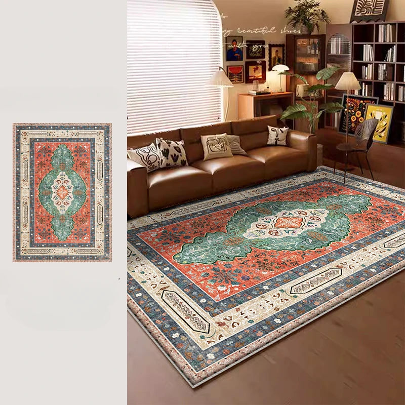 American Retro Style Carpets for Living Room Plush Carpet