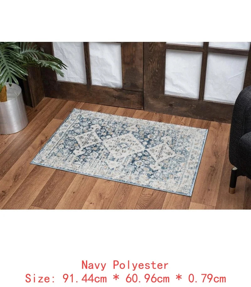 Blue Area Rug 7'10" x 10'3" for Home Decor, Soft and Stylish Floor Covering