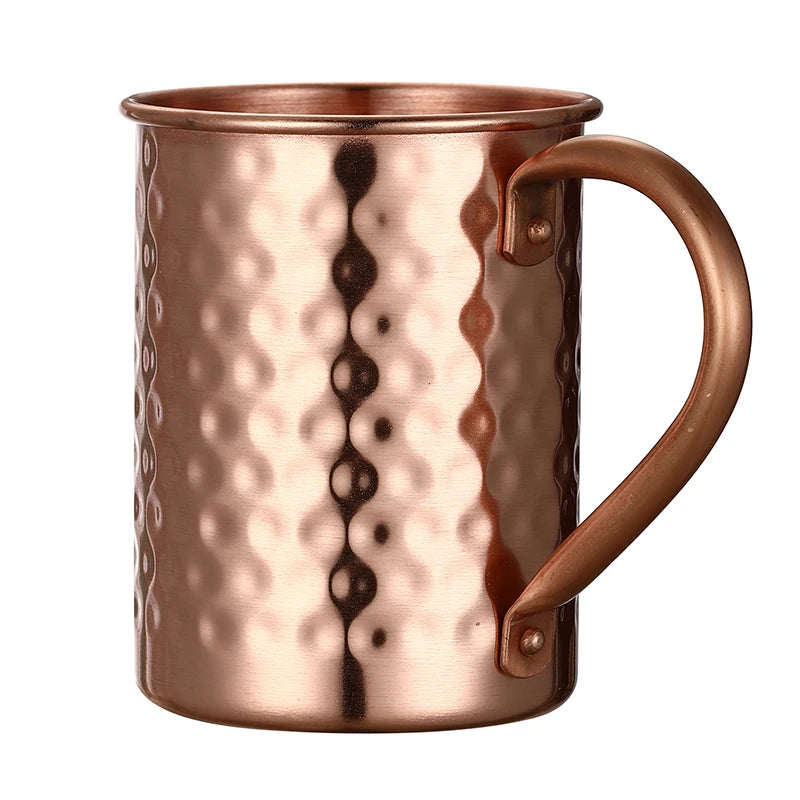 4PCS 550ml 18 Ounces Hammered Copper Plated  Moscow Mule Mug