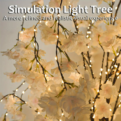 Cherry Blossom Tree Light, 6ft Lighted Trees for Decoration Inside, 450 LED Lights