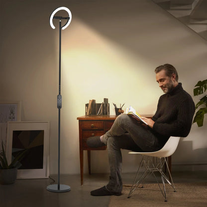 Modern Standing LED Floor Lamp with 2 Rotatable Lights