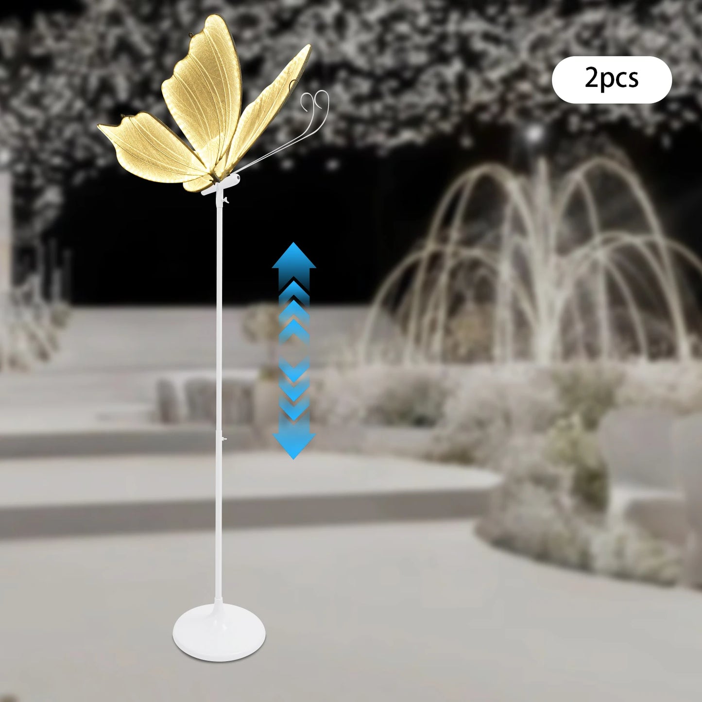 2PCS Wedding Butterfly Floor Lamp LED