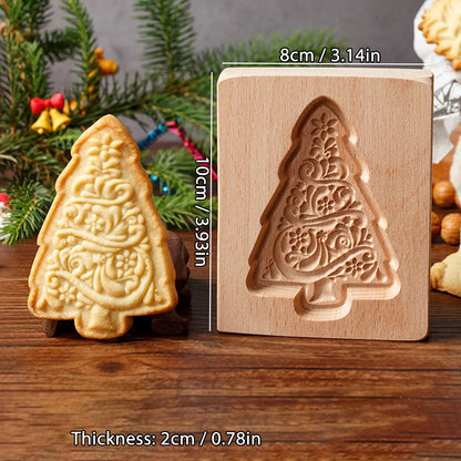 Wooden Cookie Molds for Christmas, DIY 3D Engraved