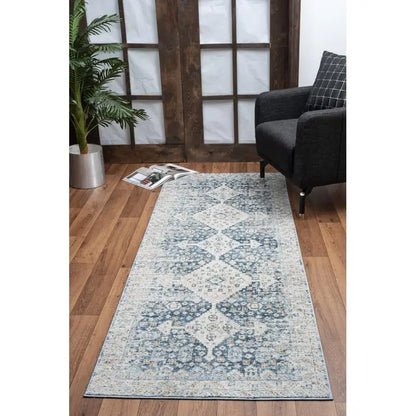 Blue Area Rug 7'10" x 10'3" for Home Decor, Soft and Stylish Floor Covering