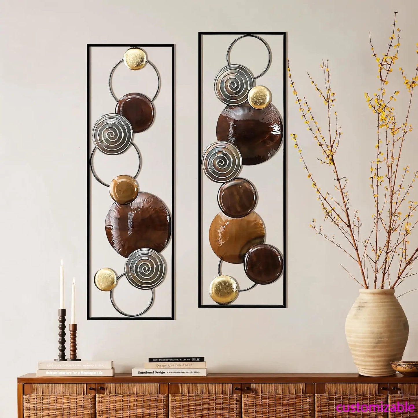 2 Pieces Abstract Wall Décor