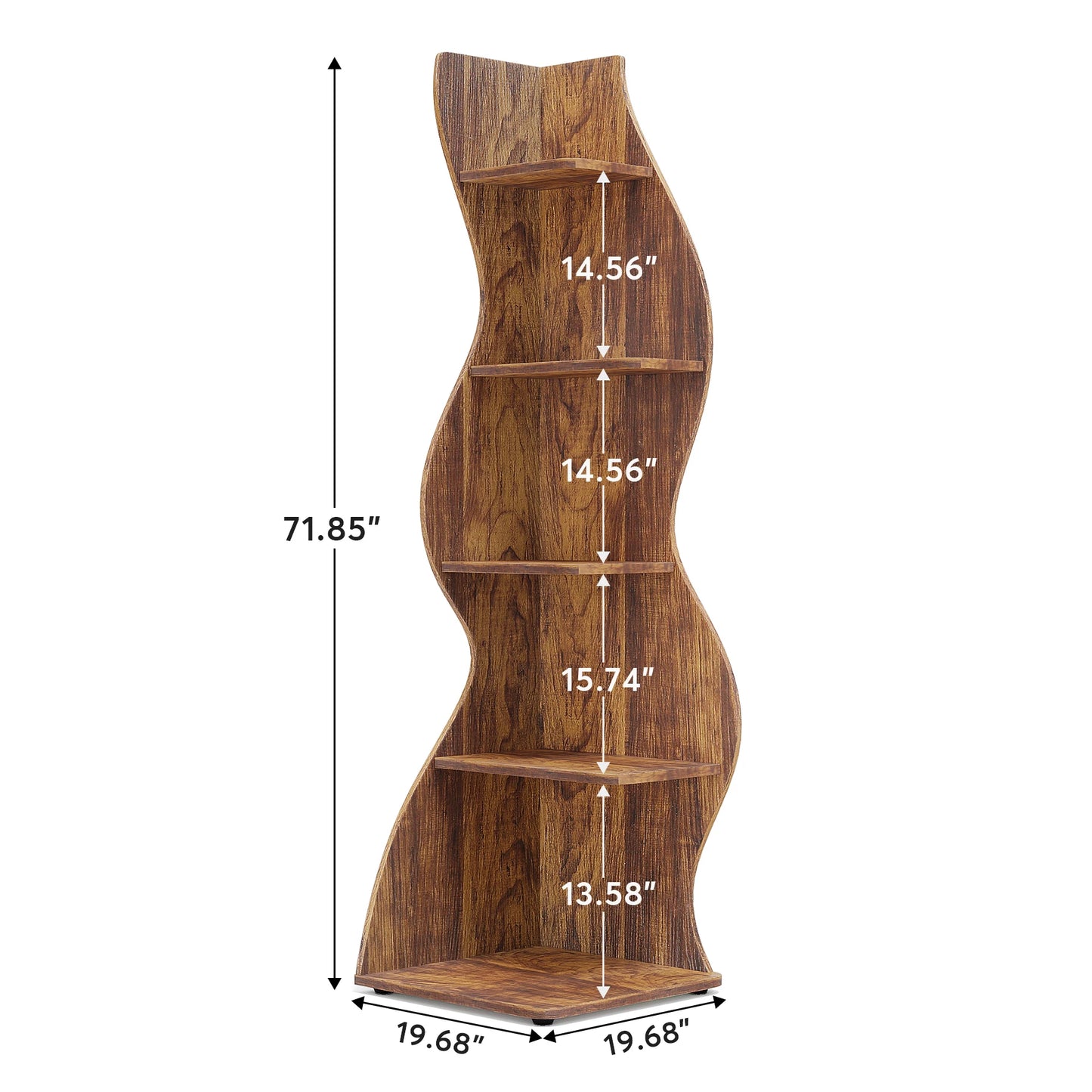 Tribesigns Corner Shelf, Modern 5-Tier Wall