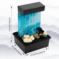 Tabletop Waterfall Home Decor  Desktop Fountain with Soft Lights Flowing Water Ornaments