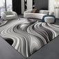 Luxury Black Stripe Large Living Room Carpet