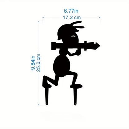 Charming Metal Ants for Garden - Outdoor Yard Ornaments and Lawn Stakes.