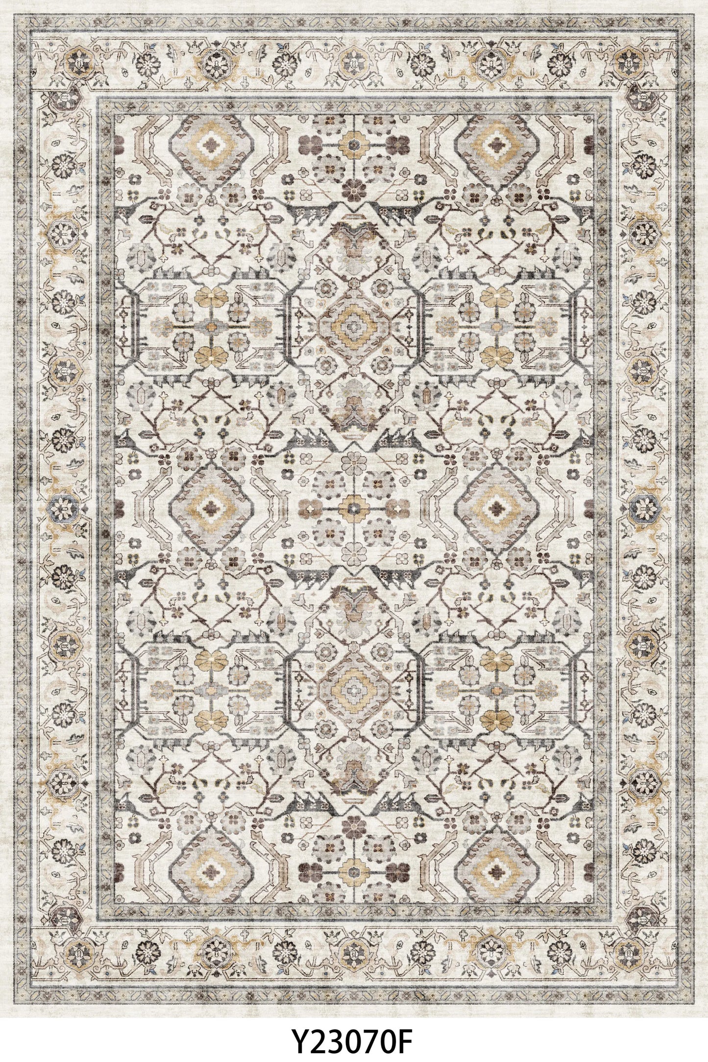 Retro  Turkish Persian Rug for Living Room Bedroom