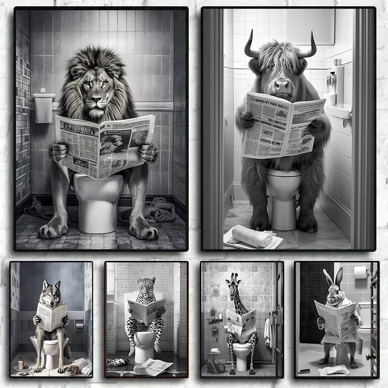 Funny Bathroom   Modern Wall Art