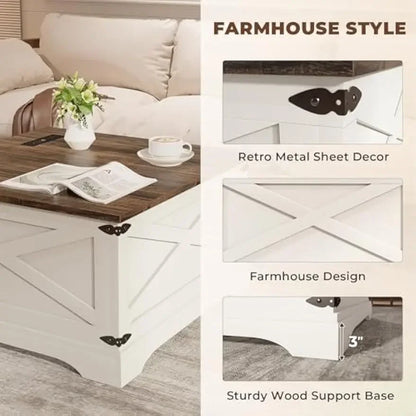 2025-Lift Top Coffee Table with Storage