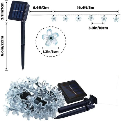Solar Cherry Garden Blossom Flower Lights