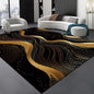 Luxury Black Stripe Large Living Room Carpet