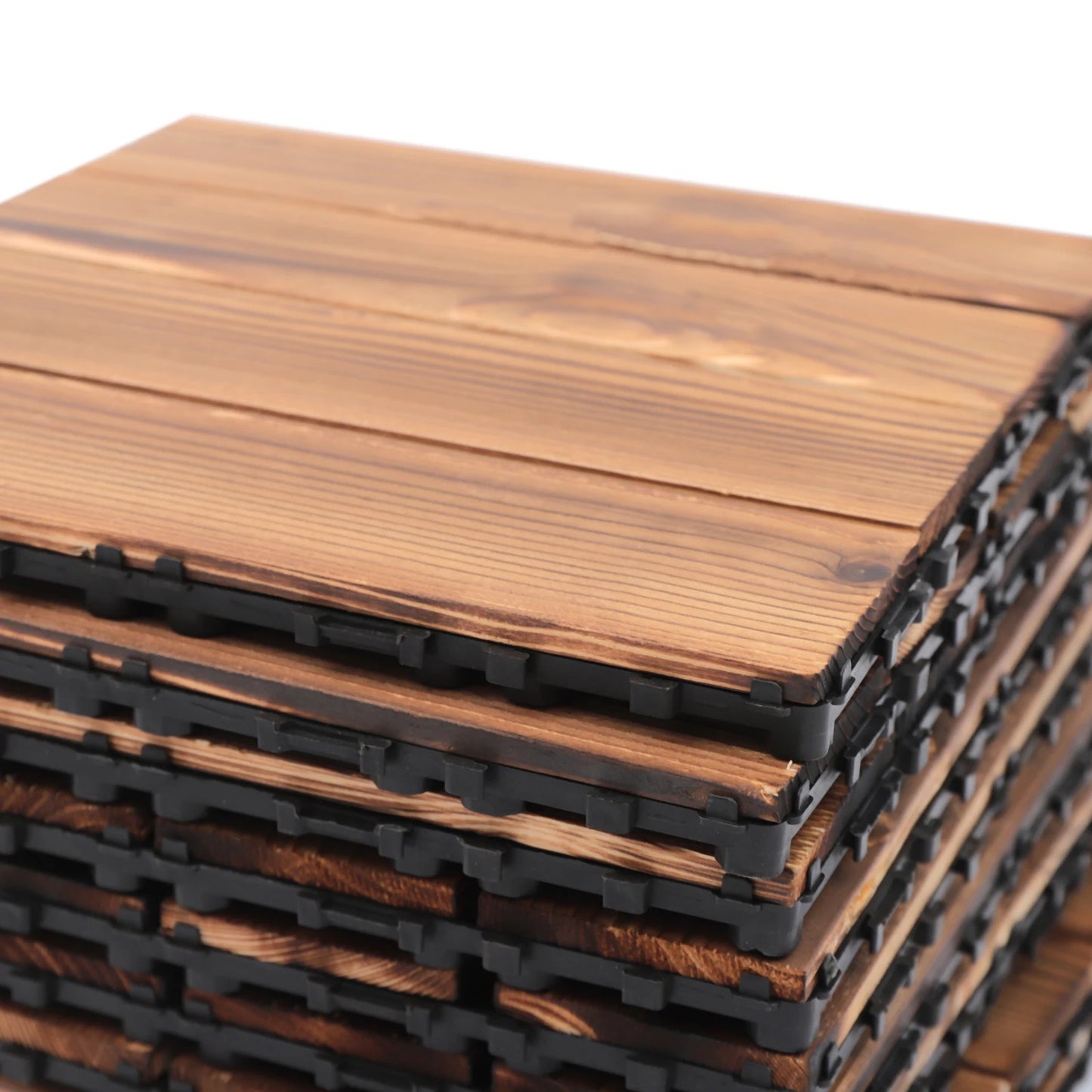 36 PCS Deck Tiles,12in Camphor Pine Wood Tiles Backyard,Indoor and Outdoor