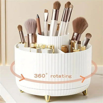 360° Rotating Makeup Organizer - 1pc with 5 Compartments