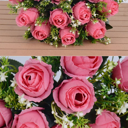 18 Heads Rose Bouquet  Silk  Bouquet Wedding  Flowers