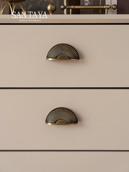 Santaya Brushed Antique Brass Handles Luxury Furniture Hardware
