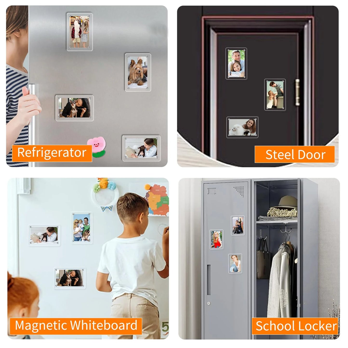 5 Packs Acrylic Fridge Magnetic Instax Frame