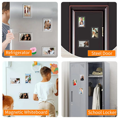 5 Packs Acrylic Fridge Magnetic Instax Frame