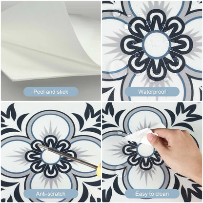 12 in. x 12 in. x 11 MIL 30-Pack Kitchen Backsplash Floor and Wall Tile