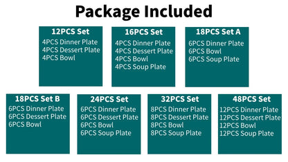 vancasso 12/16/18/24 Piece Ceramic Dinnerware Set For 6