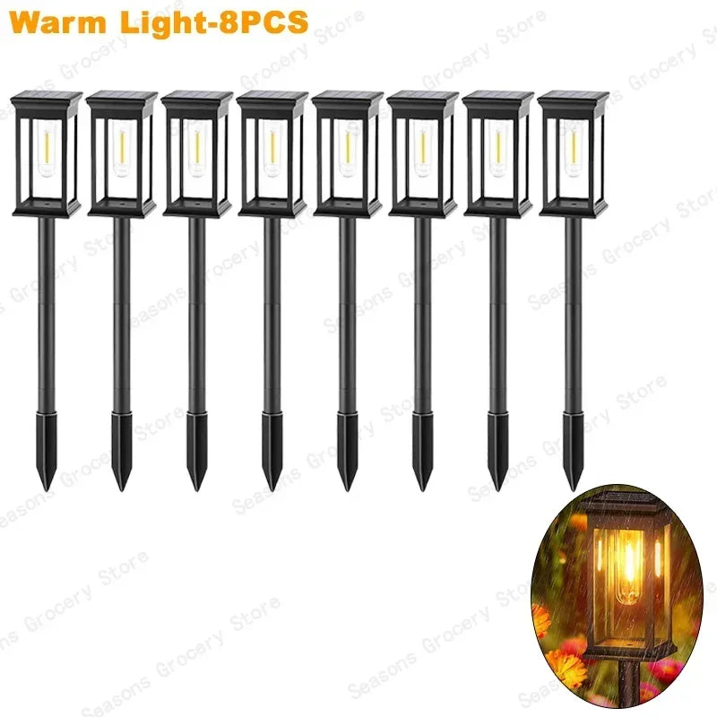 Waterproof LED Solar Lights for Garden Yard Driveway -  Outdoor Landscape Lighting Auto On/Off