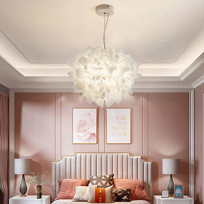Exquisite Leaves Dimmable LED Ceiling Lights White Remote Control