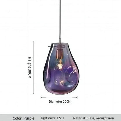 Modern Creative Colorful Glass Chandelier Contemporary Irregular Shape