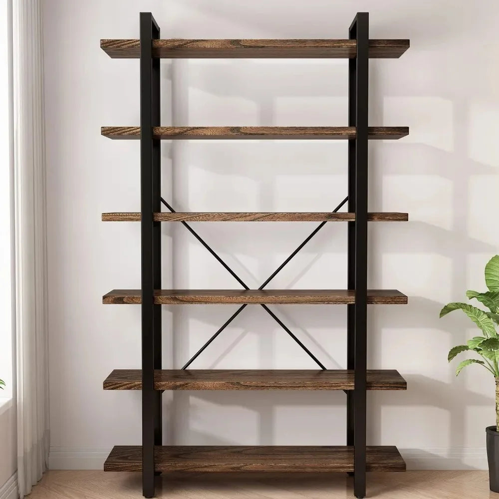 Solid Wood Bookcase and Book Shelves