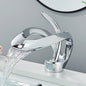 Rozin Luxury Black Basin Faucet Grey Bathroom Waterfall Mixer Tap Brass Deck Mount Modern Style