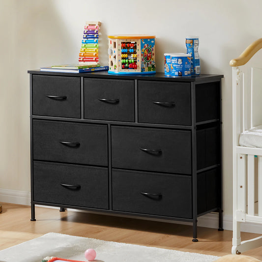 JHK Desser For Bedroom With 7 Fabric Drawers Closet Chest For Living Room Display Cabinet