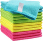 Microfiber Cleaning Cloth 12 Pack Cleaning Towels with 4 Color Assorted 11.5"X11.5"