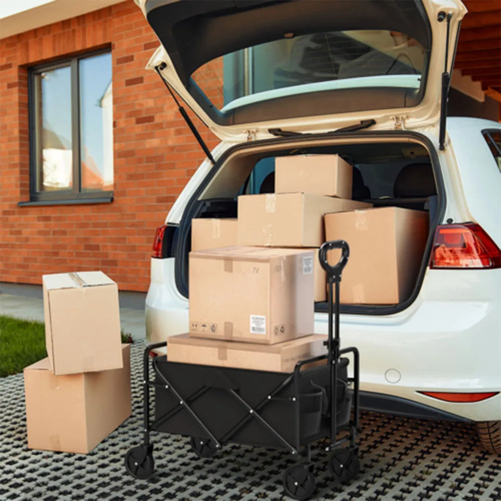 Foldable Garden Wagon Cart Portable Camping Trolley