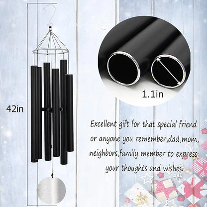 Large 42-Inch Deep Tone Wind Chimes for Outdoor Patio Garden Decor