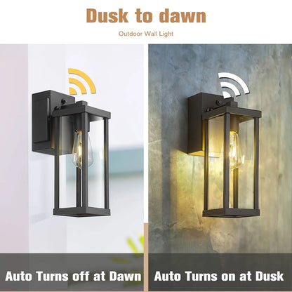 Porch Light With GFCI Outlet Dusk To Dawn Outdoor Light